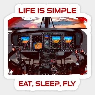 Aviation cockpit Sticker